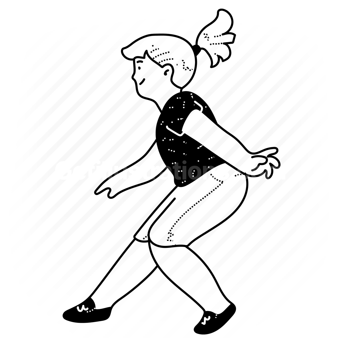 girl, female, child, dance, dancing, movement, activity